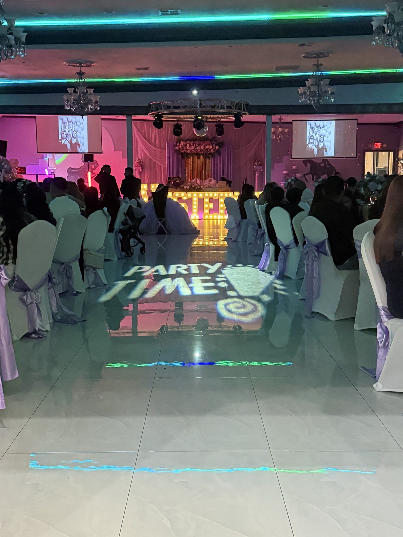 Guests celebrating on the night